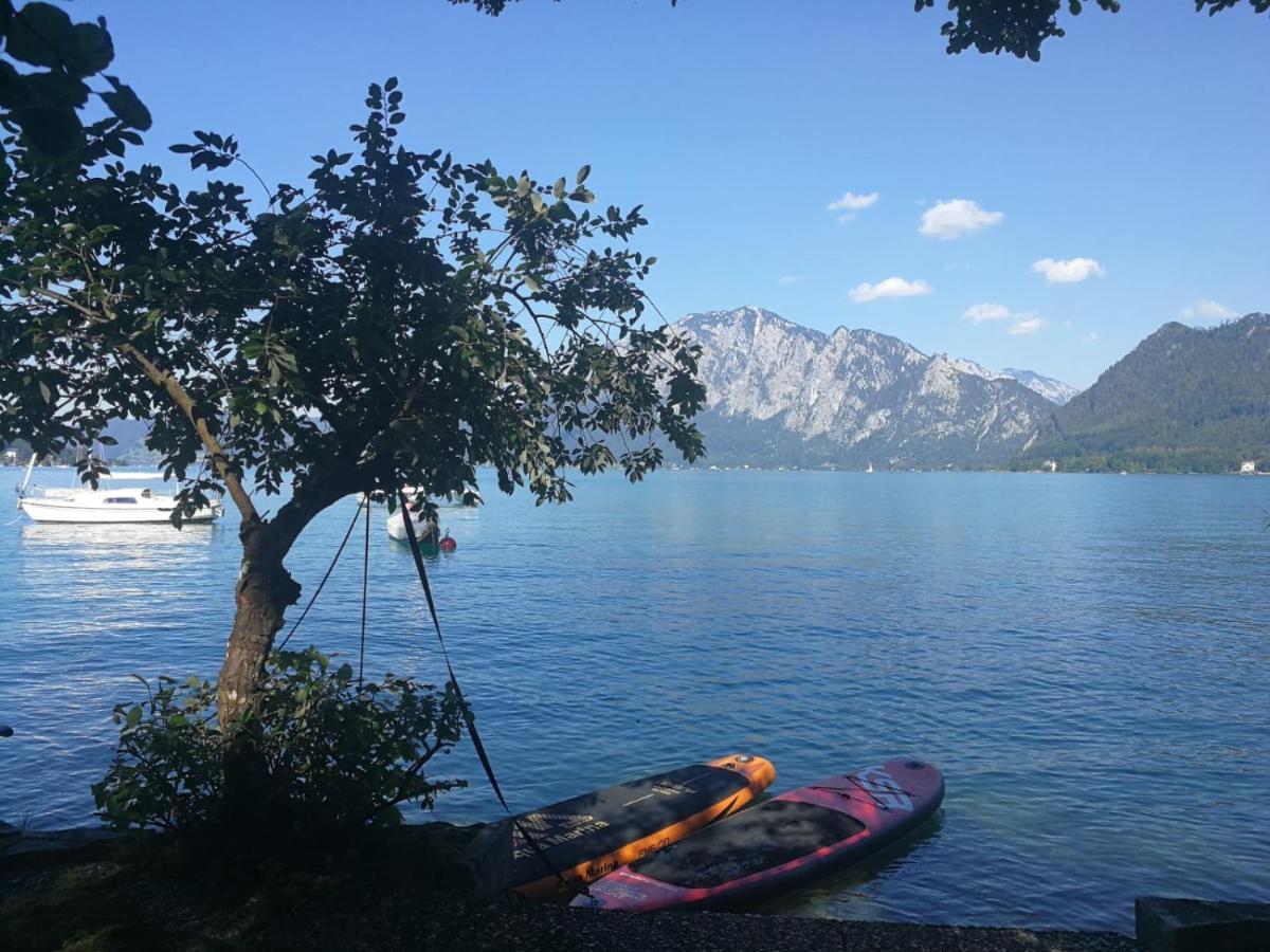 Ferienwohnung Mit Seeblick, Unterach Am Attersse Unterach am Attersee Bagian luar foto